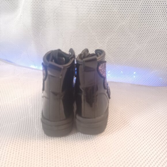Skechers SN 303440L Kids Black Glitter Butterfly High-top Combat Boots US 13 - Picture 6 of 10